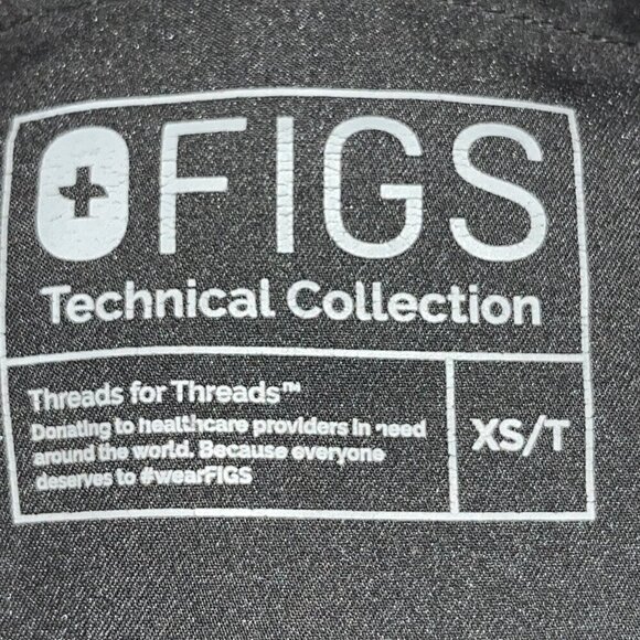 FIGS Technical Limited Edition Slim Axim Cargo Scrub Pants Black Men's XS Tall - Picture 10 of 10